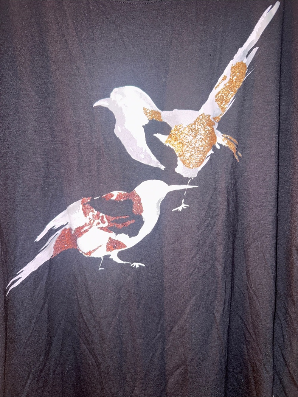 Pair of Black Short Sleeve Tees with Shimmer! - Picture 5 of 11